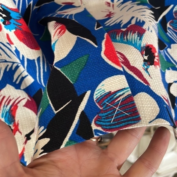 Brand New J. Crew Basket Weave Cotton Bright Floral Lined Pencil Skirt - Picture 7 of 12